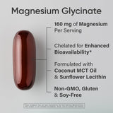 Sports Research Magnesium Glycinate 160mg vegan capsules side view