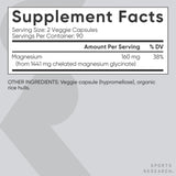 Sports Research Magnesium Glycinate 160mg vegan capsules with a measuring spoon
