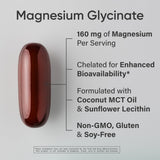 Sports Research Magnesium Glycinate vegan capsules side view