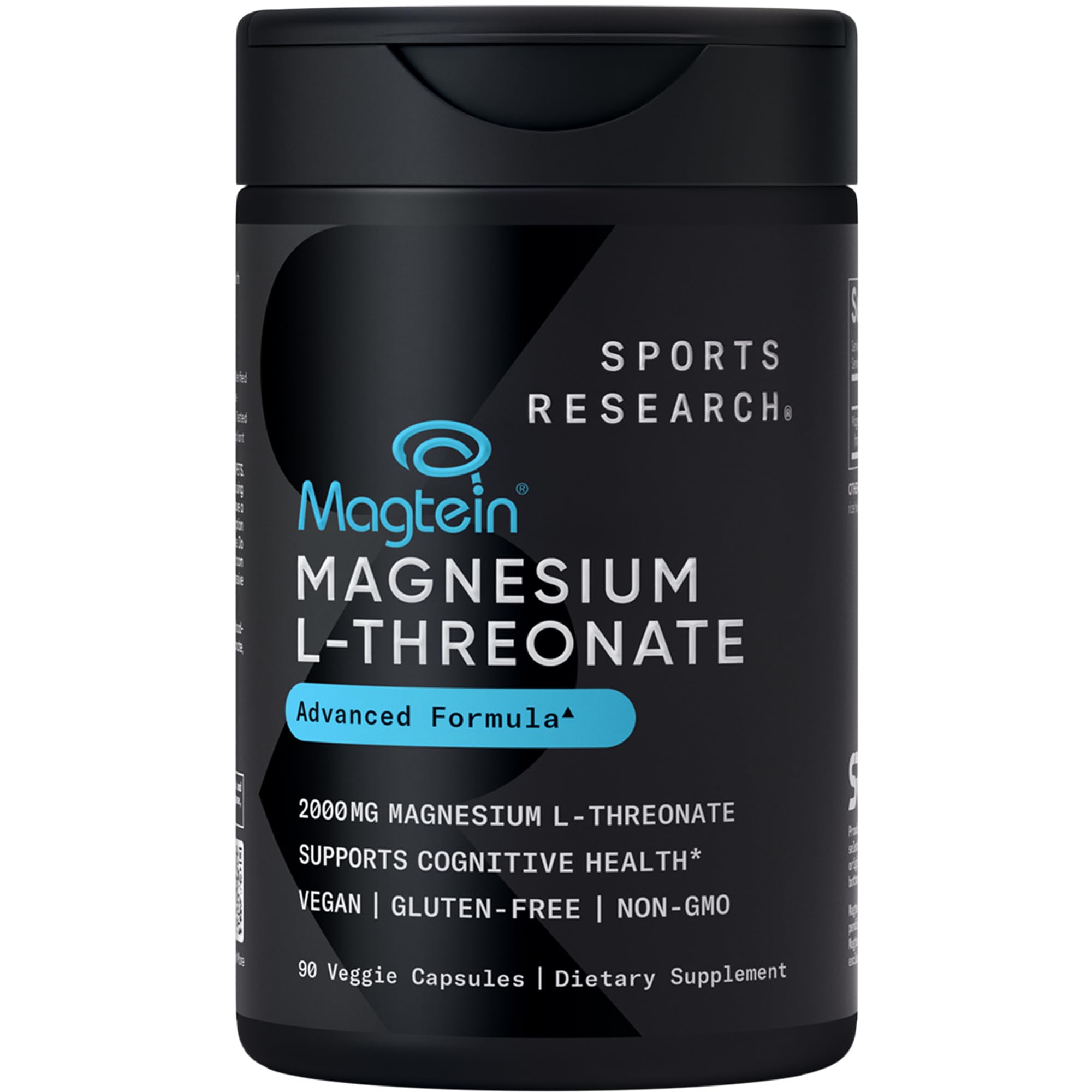 Sports Research Magnesium L-Threonate 90 capsules front view