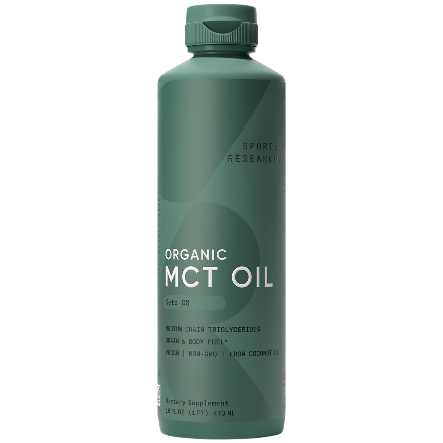 Sports Research MCT Oil 494g front view with label