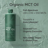 Sports Research MCT Oil 907g in a kitchen setting with coffee