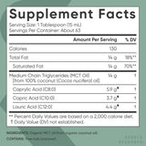 Sports Research MCT Oil 907g with a spoon on a wooden table