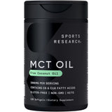 Sports Research MCT Oil Softgels 3000mg front view