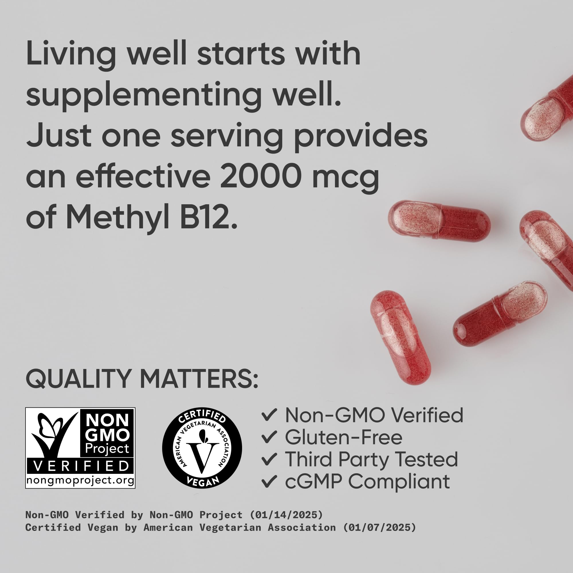 Sports Research Methyl B12 Liquid Veggie Capsules packaging