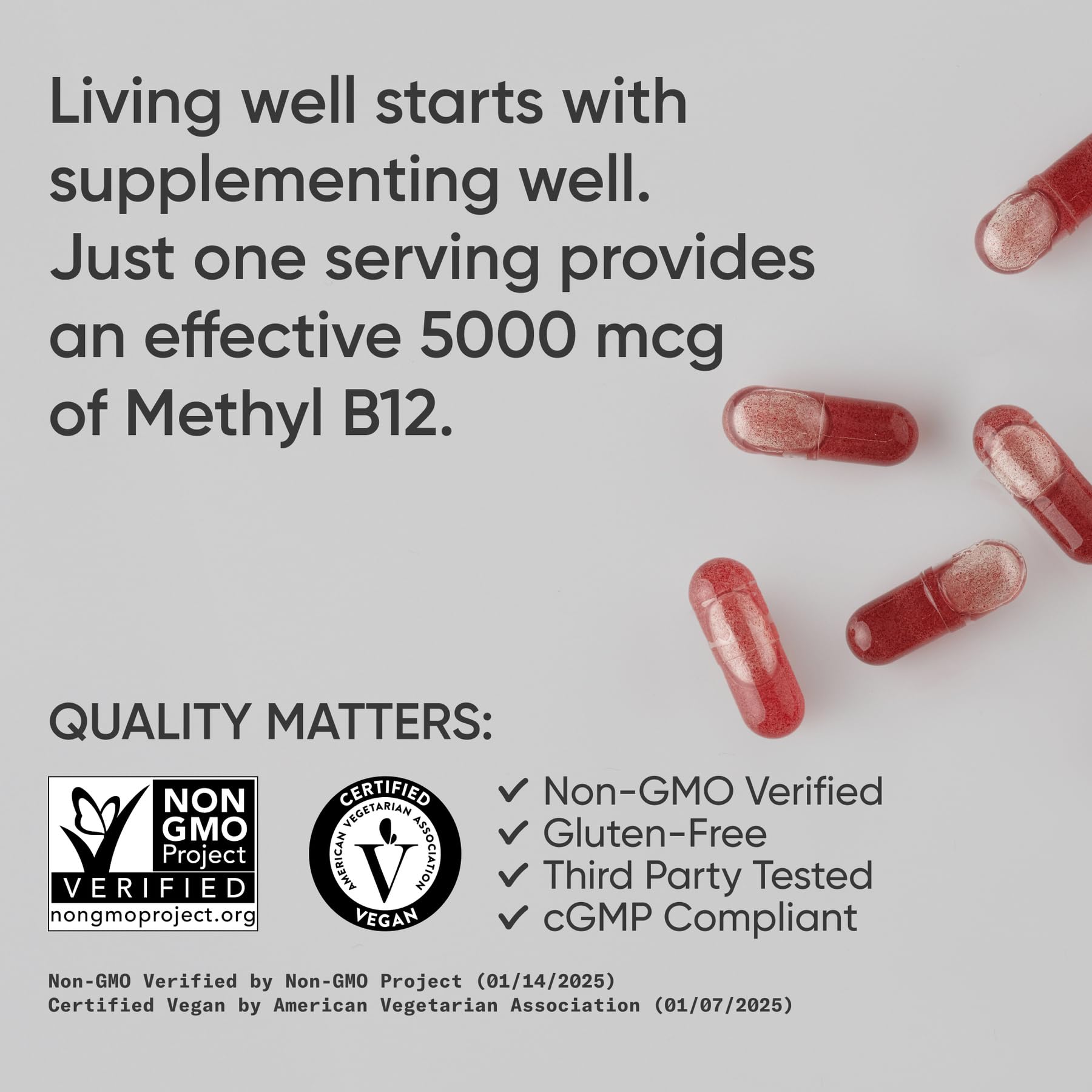 Sports Research Methyl B12 Liquid Veggie Capsules packaging