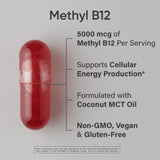 Sports Research Methyl B12 Liquid Veggie Capsules side view