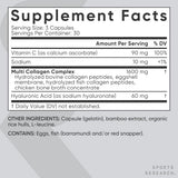 Sports Research Multi Collagen Complex Capsules on a wooden table