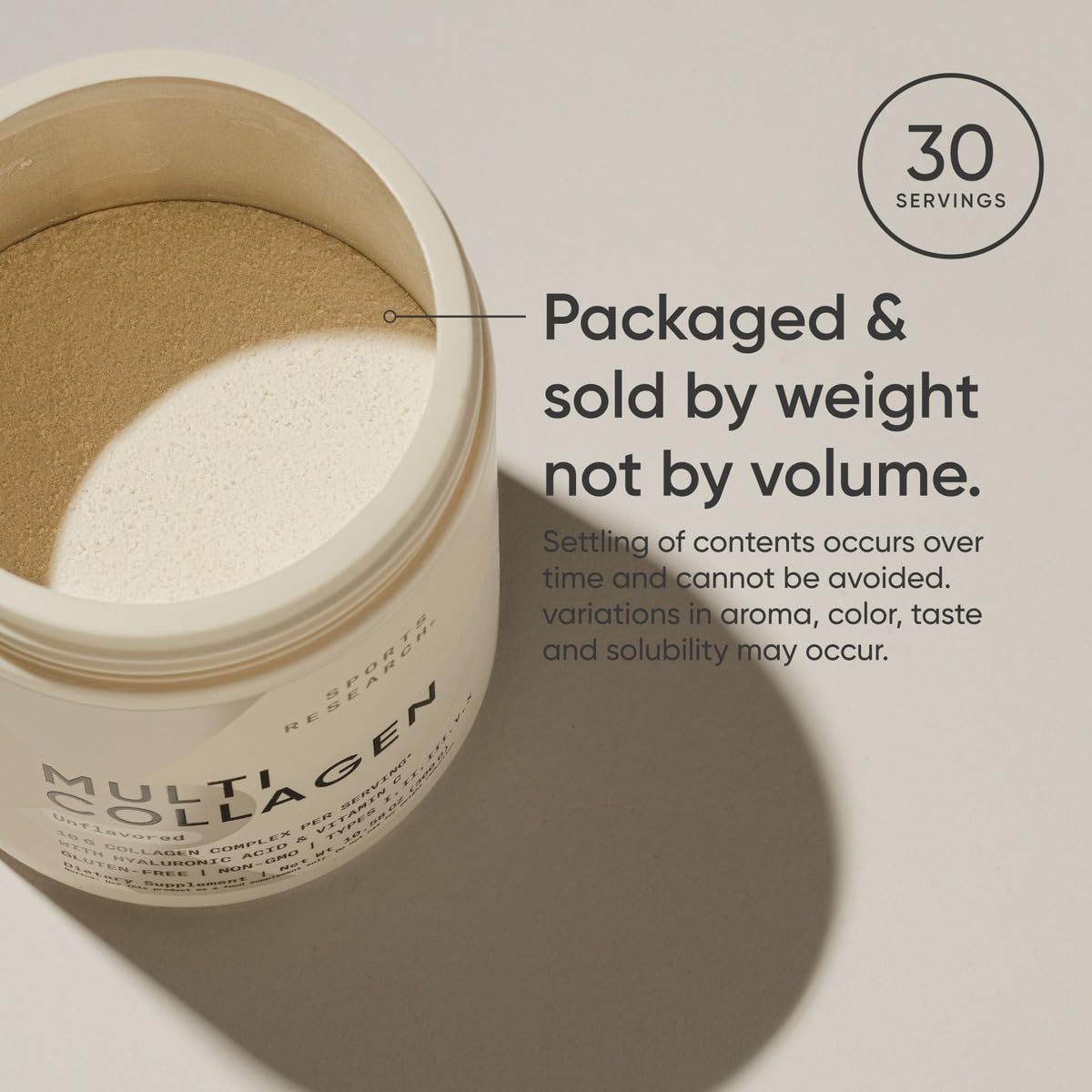 Sports Research Multi Collagen Peptides nutritional information
