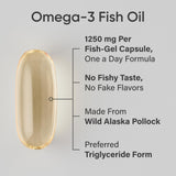 Sports Research Omega-3 Fish Oil 1250mg softgel back view