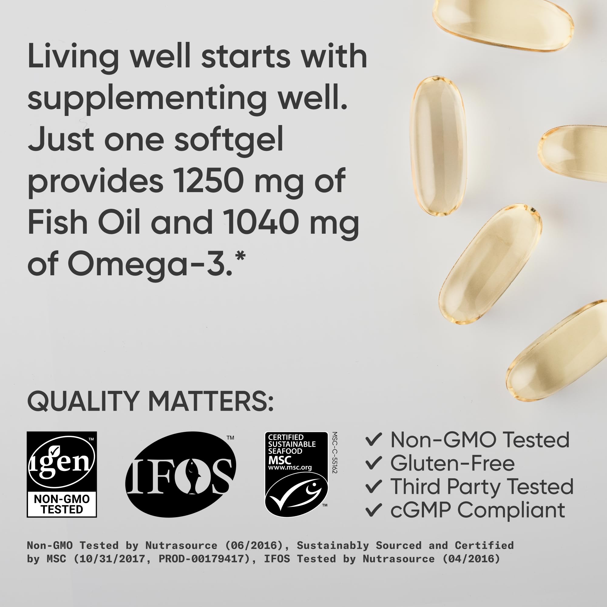 Sports Research Omega-3 Fish Oil 1250mg softgel packaging