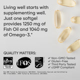Sports Research Omega-3 Fish Oil 1250mg softgel packaging