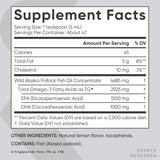 Sports Research Omega-3 Fish Oil Liquid with smoothie ingredients