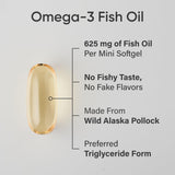 Sports Research Omega-3 Fish Oil Mini Gels 625mg back view