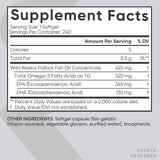 Sports Research Omega-3 Fish Oil Mini Softgels with measuring spoon