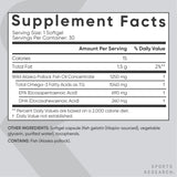 Sports Research Omega-3 Fish Oil softgel packaging details