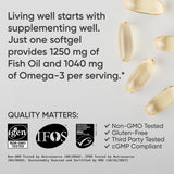Sports Research Omega-3 Fish Oil softgel with measuring spoon