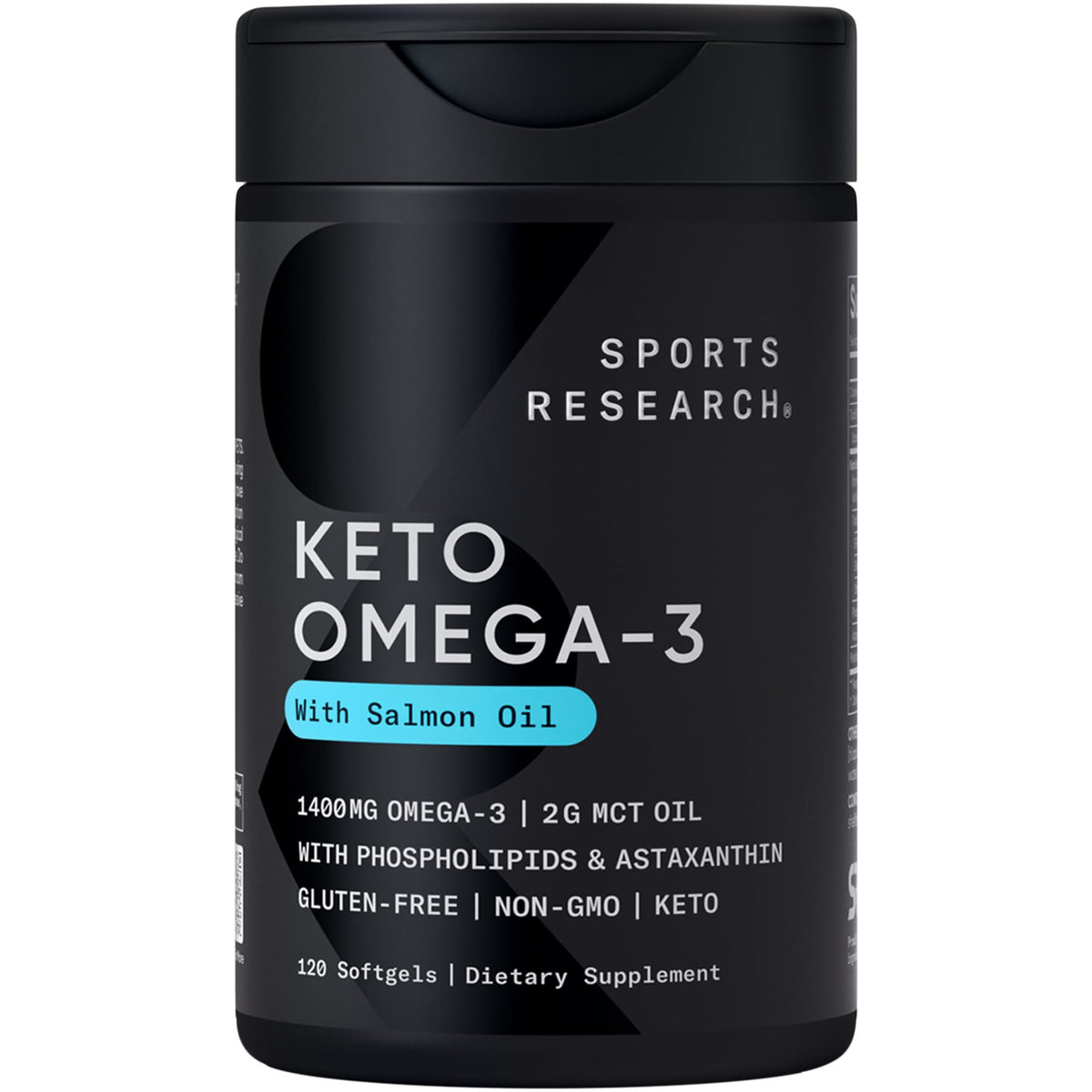 Sports Research Omega-3 Fish Oil Supplement front view with packaging