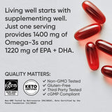 Sports Research Omega-3 Fish Oil Supplement showing dosage information