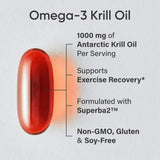 Sports Research Omega-3 Krill Oil 1000mg softgel bottle with label