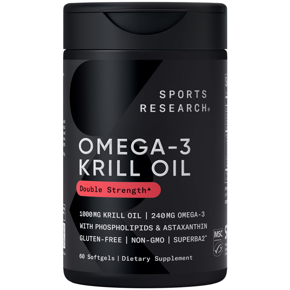 Sports Research Omega-3 Krill Oil 1000mg softgel front view