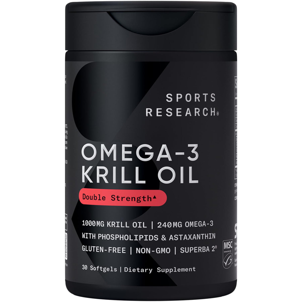 Sports Research Omega-3 Krill Oil Softgels front view