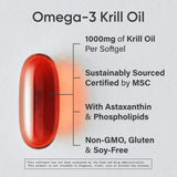 Sports Research Omega-3 Krill Oil Softgels side view