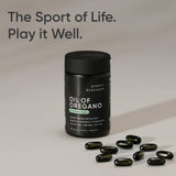 Sports Research Oregano Oil & Black Cumin Seed Oil Softgels with measuring spoon