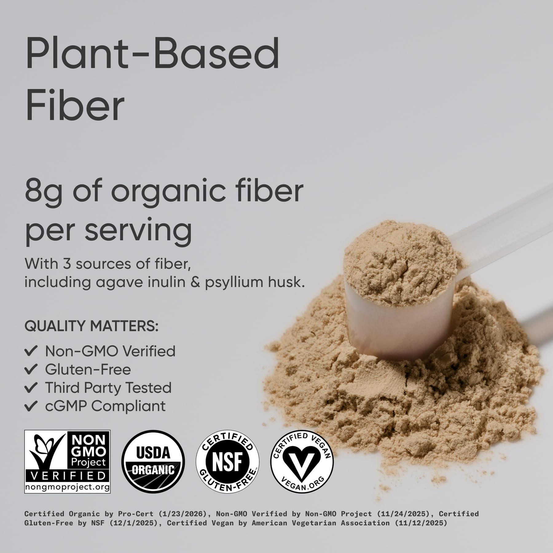Sports Research Organic Fibre Blend 318g packaging