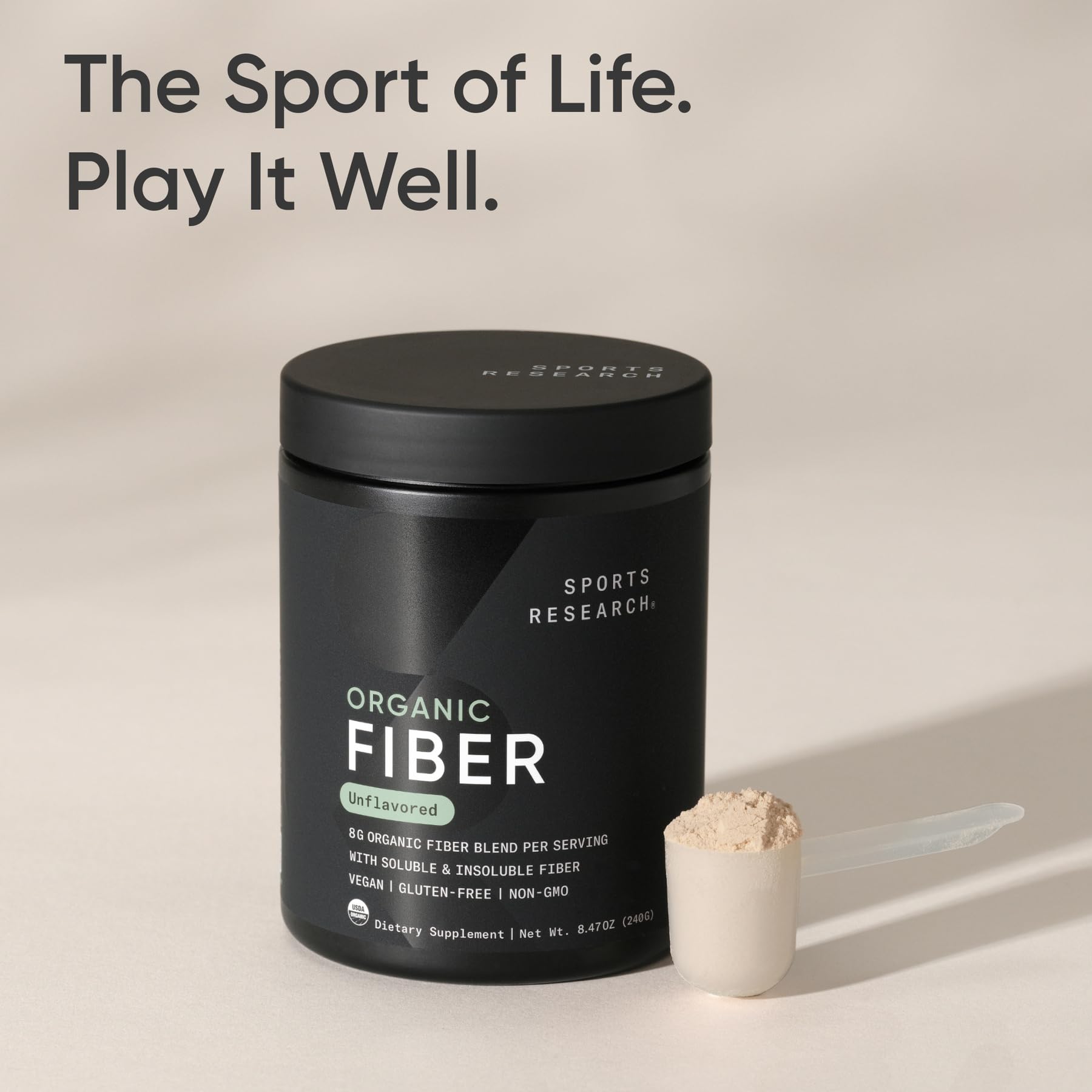 Sports Research Organic Fibre Blend ingredients list