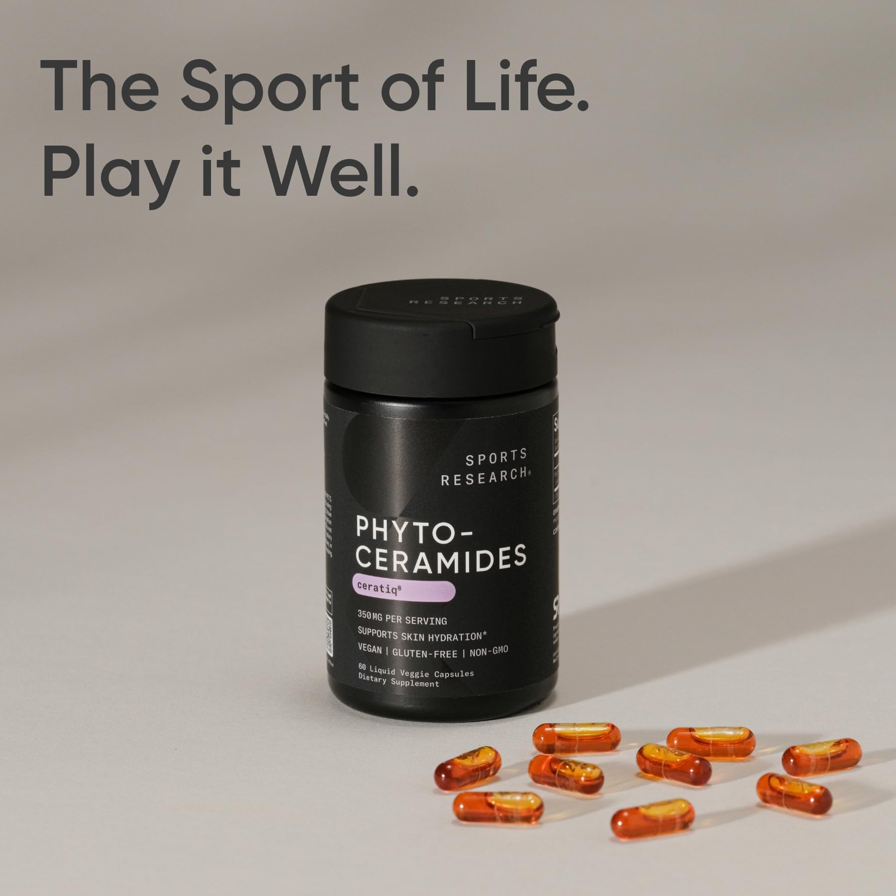 Sports Research Phytoceramides softgel capsule with measuring spoon