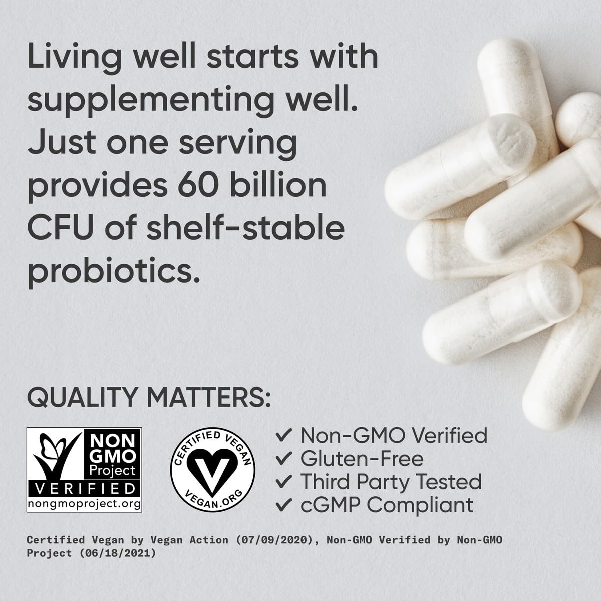 Sports Research Probiotic 60 Billion CFUs back view with ingredient list