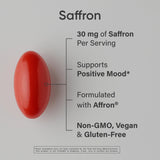 Sports Research Saffron Supplement 30mg capsule bottle side view