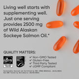 Sports Research Salmon Oil Softgels on a wooden table