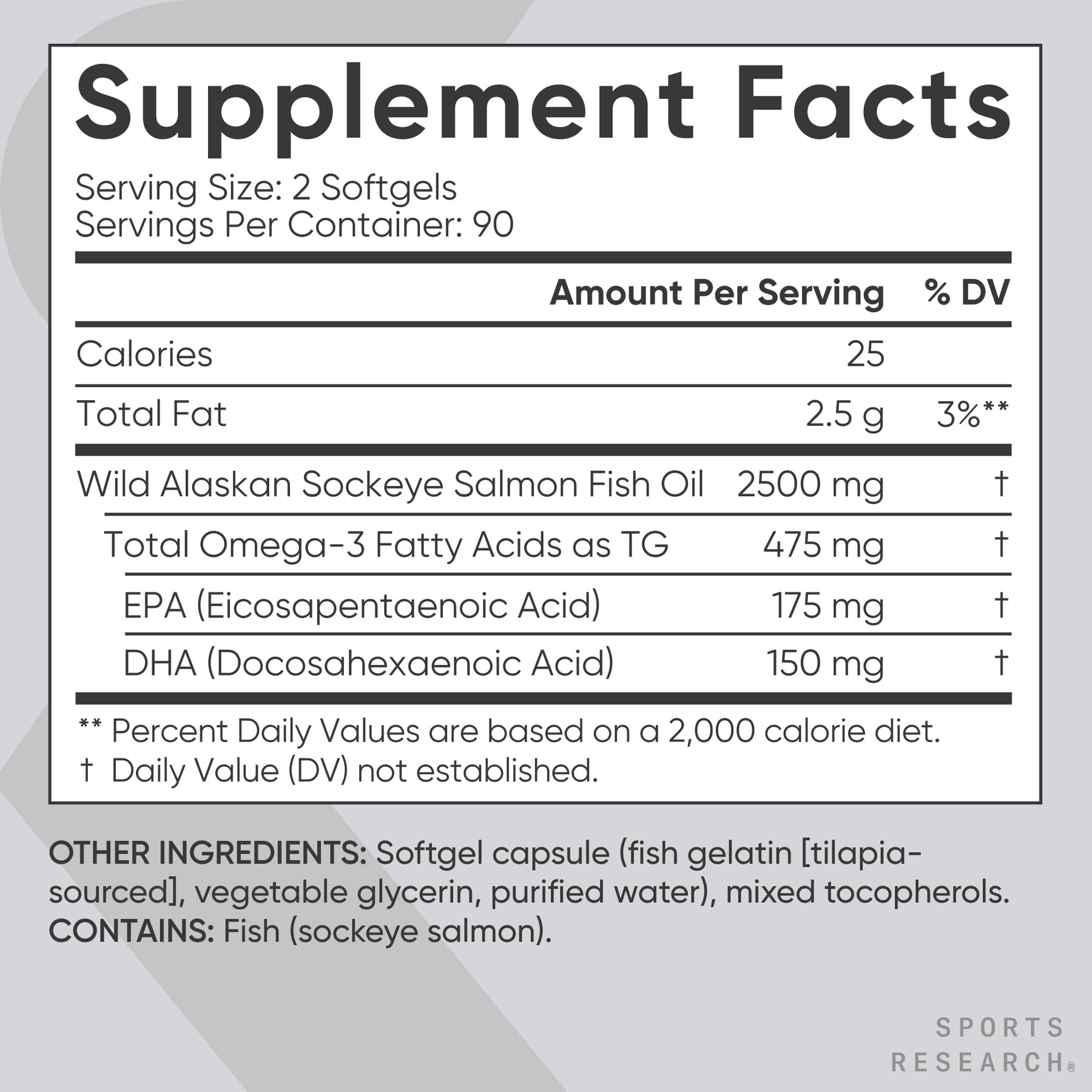 Sports Research Salmon Oil Softgels with a measuring spoon