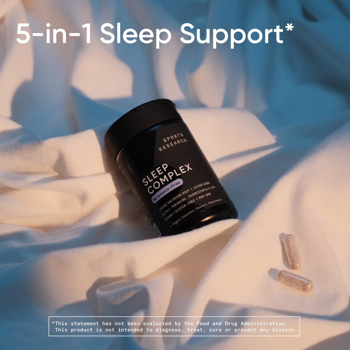 Sports Research Sleep Complex bottle on a wooden table