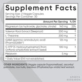 Sports Research Sleep Complex Capsules with Melatonin on a wooden table