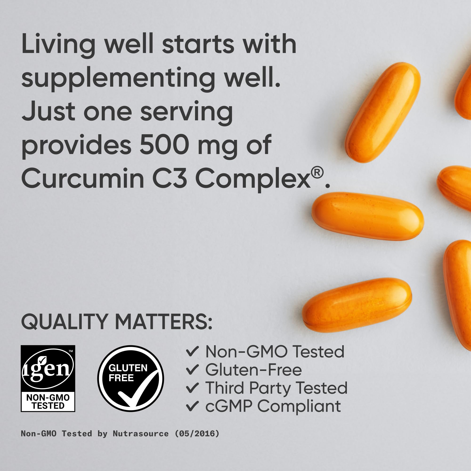 Sports Research Turmeric Curcumin 500mg softgels ingredients list