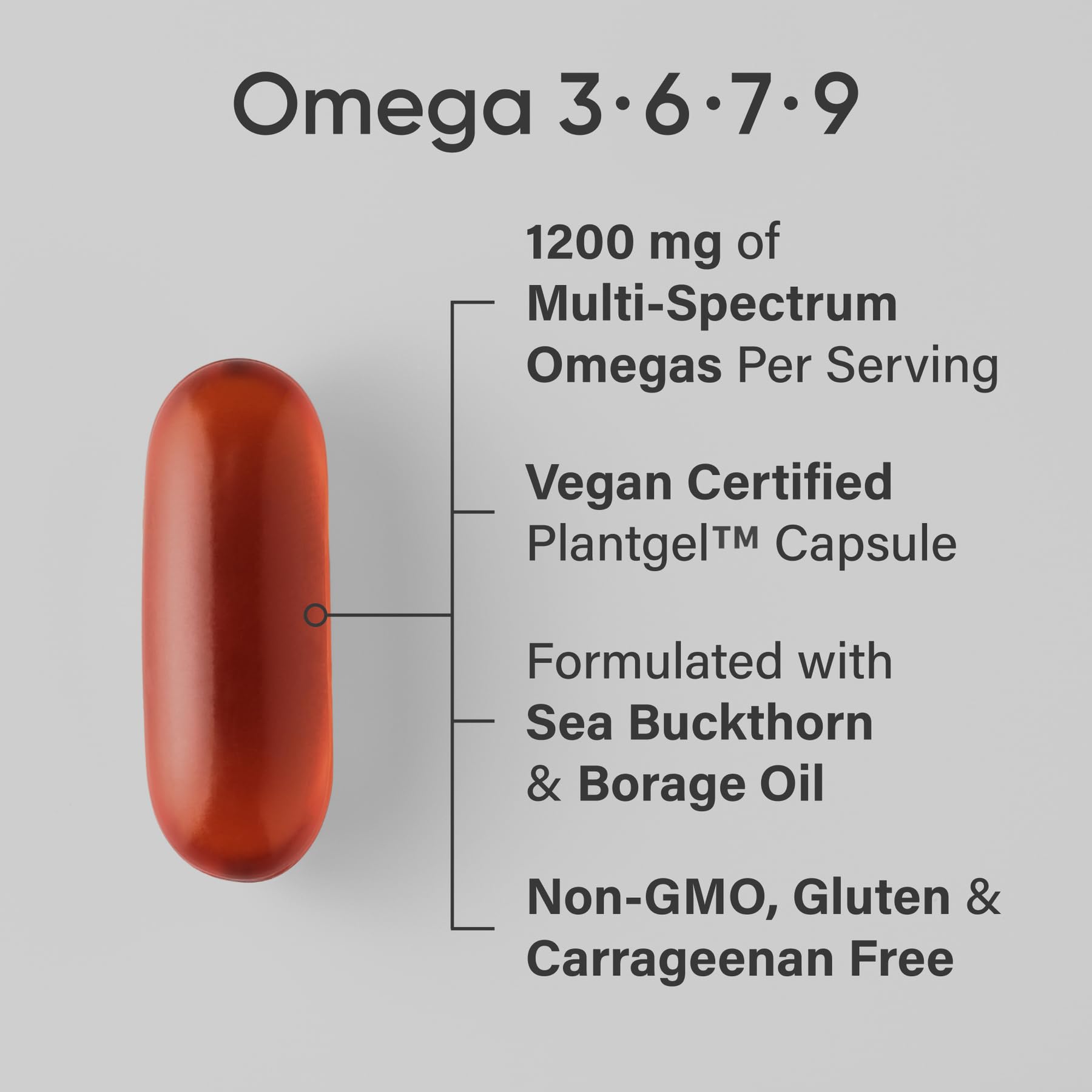 Sports Research Vegan Omega 3-6-7-9 Supplement packaging