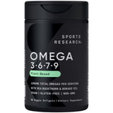 Sports Research Vegan Omega 3-6-7-9 Supplement softgel front view