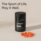 Sports Research Vegan Omega 3-6-7-9 Supplement softgel in hand