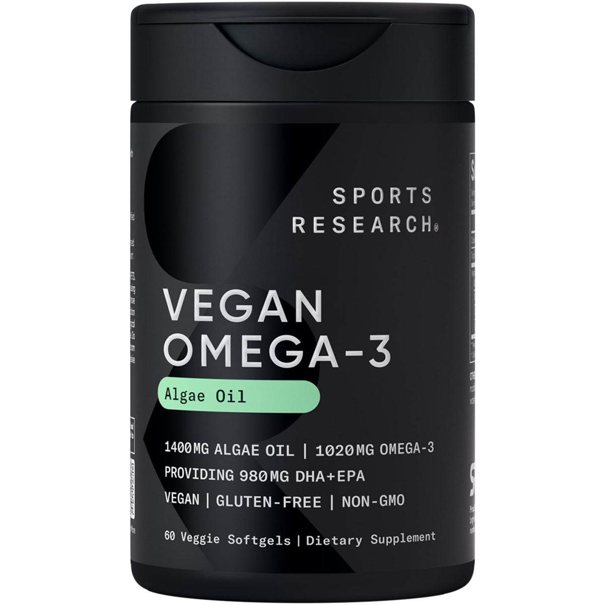Sports Research Vegan Omega-3 Algae Oil 770mg front view