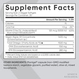 Sports Research Vegan Omega-3 + Vitamin D3 Softgels with measuring spoon