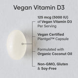 Sports Research Vegan Vitamin D3 125mcg softgel side view