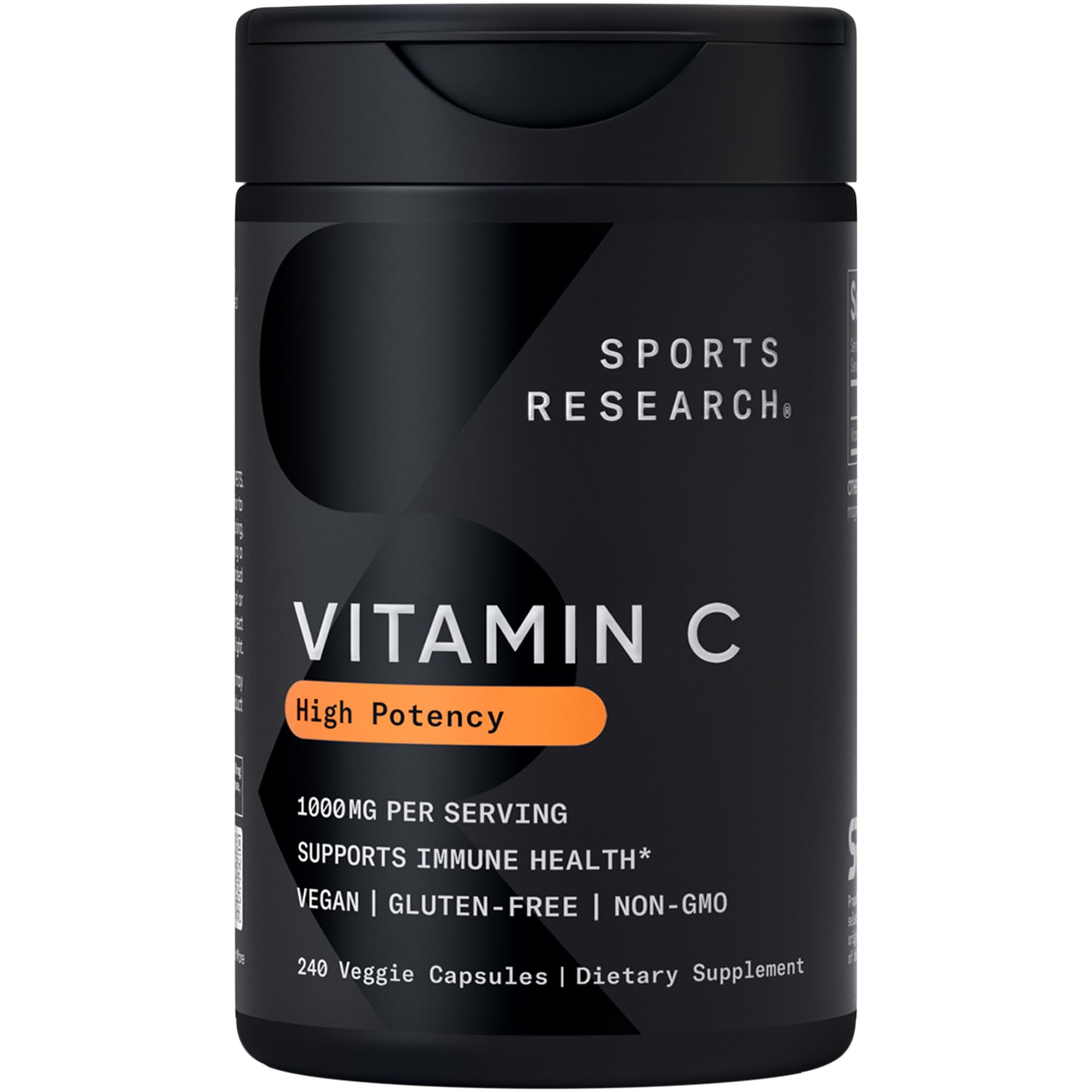 Sports Research Vitamin C 1000mg vegan capsules front view