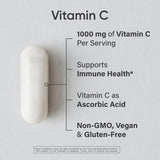 Sports Research Vitamin C 1000mg vegan capsules side view