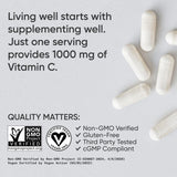 Sports Research Vitamin C 1000mg vegan capsules with a measuring spoon