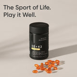 Sports Research Vitamin D3 + K2 Softgels showing dosage information