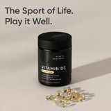 Sports Research Vitamin D3 Mini Softgels next to a measuring spoon