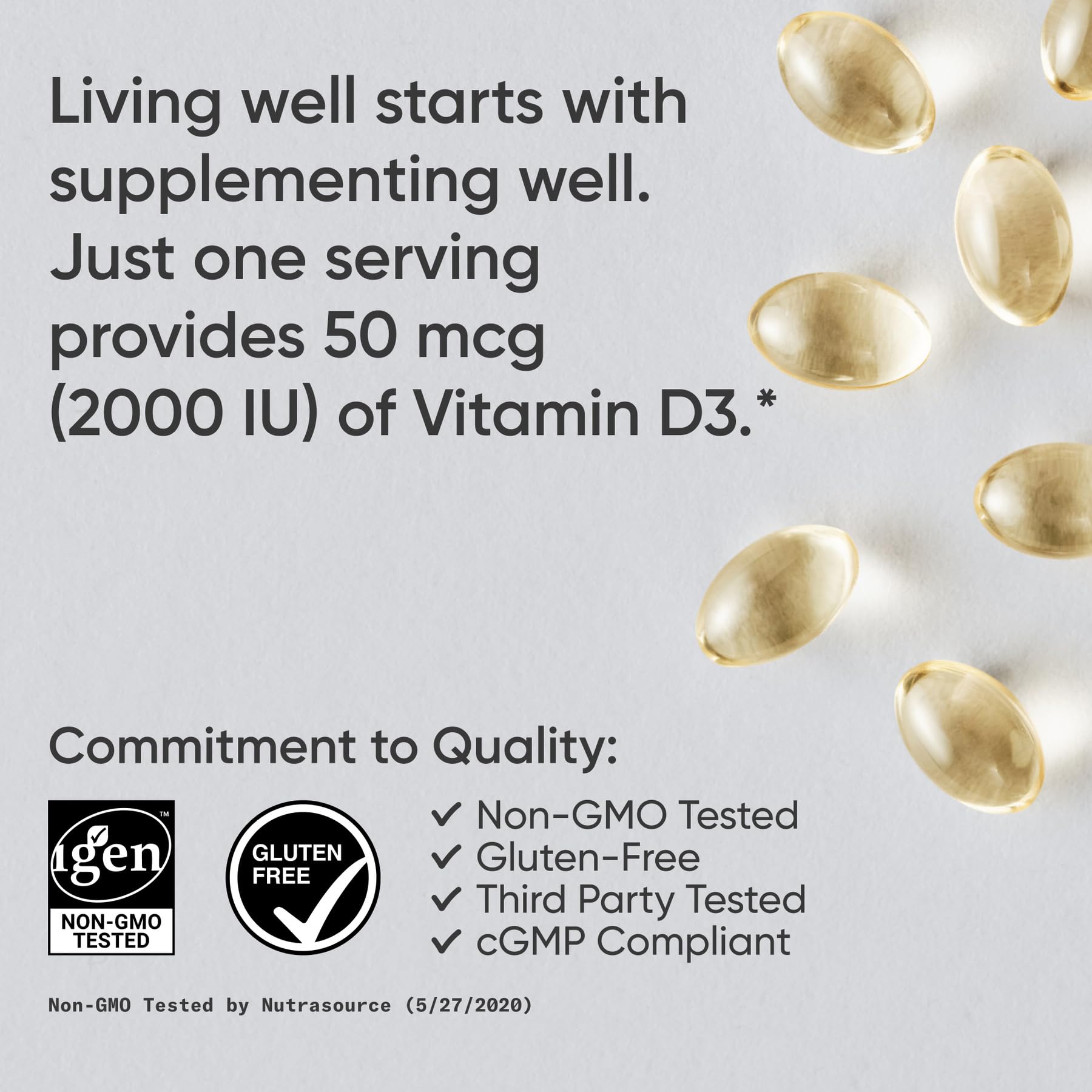 Sports Research Vitamin D3 mini softgels with coconut oil